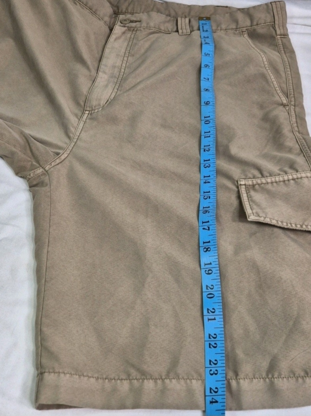 Roundtree & Yorke Men's Shorts Size 44 Tall Man Straight Fit Cargo Khaki 69 - Picture 8 of 13